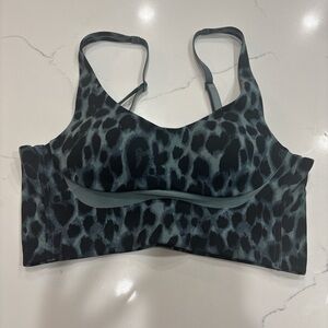 Victoria secret Leopard Print Sports Bra size 32 A green and black
